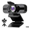 WEBCAM FULL HD 1920X1080P A 30FPS, MICROFONO INTEGRATO, CAVO USB 2.0 LUNGO 1.5M, LENTE 4P, ANGOLO VISUALE 60 GRADI